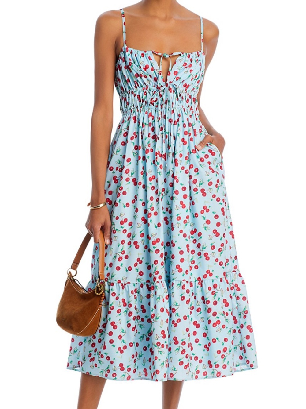 Aqua Blue Midi Dress Large